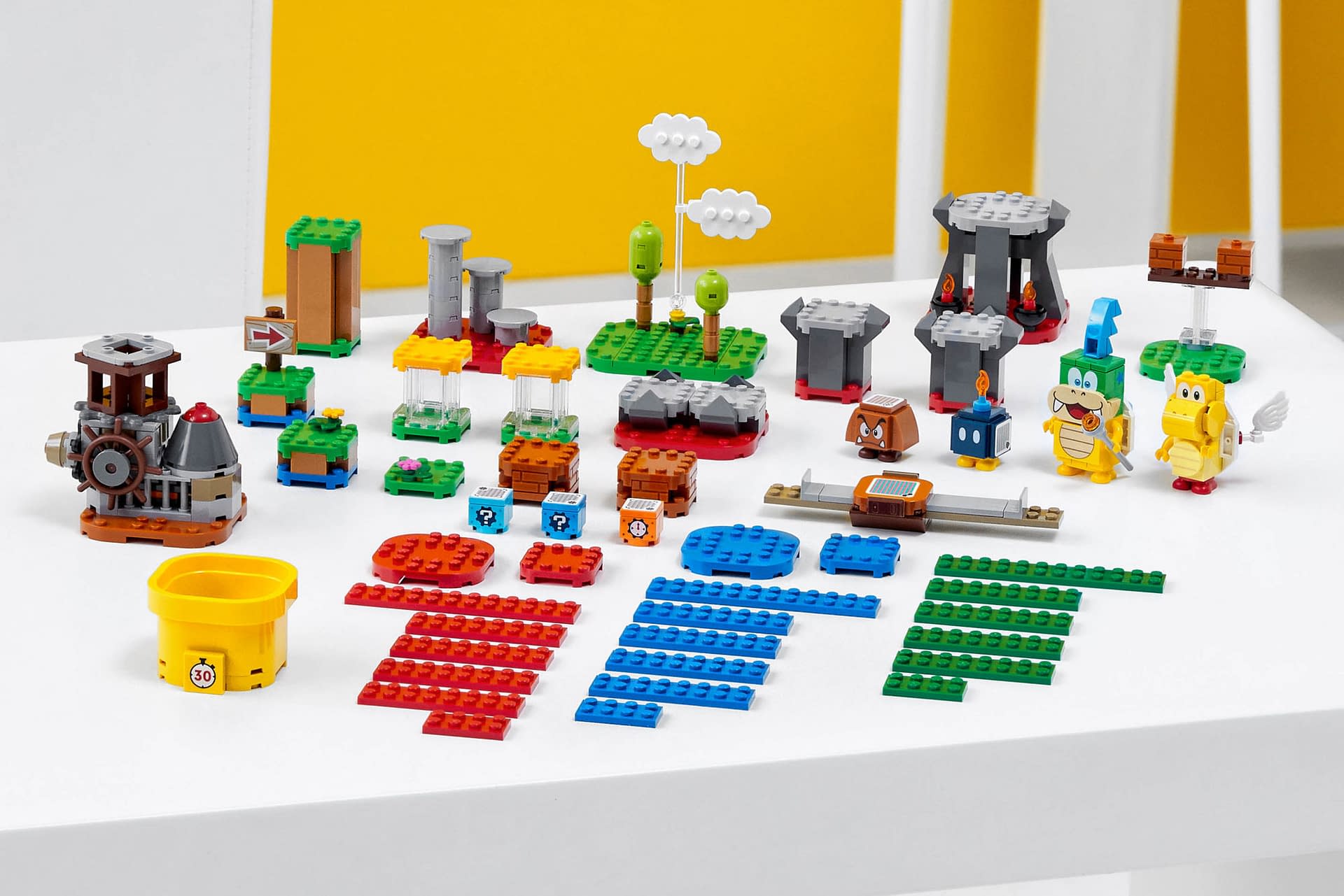 old super mario bros p switch with legos